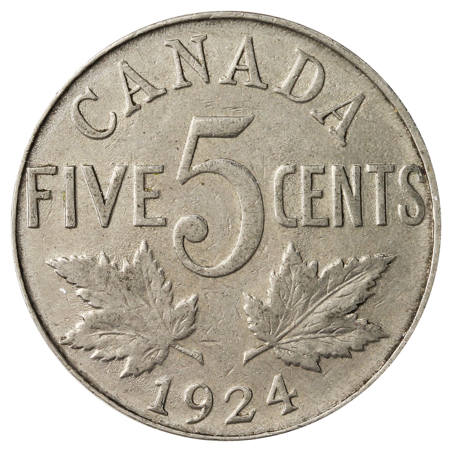 1924 Canada 5-cents Very Fine (VF20)