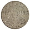 1924 Canada 5-cents Fine (F12)