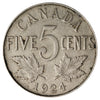 1924 Canada 5-cents F-VF (F15)