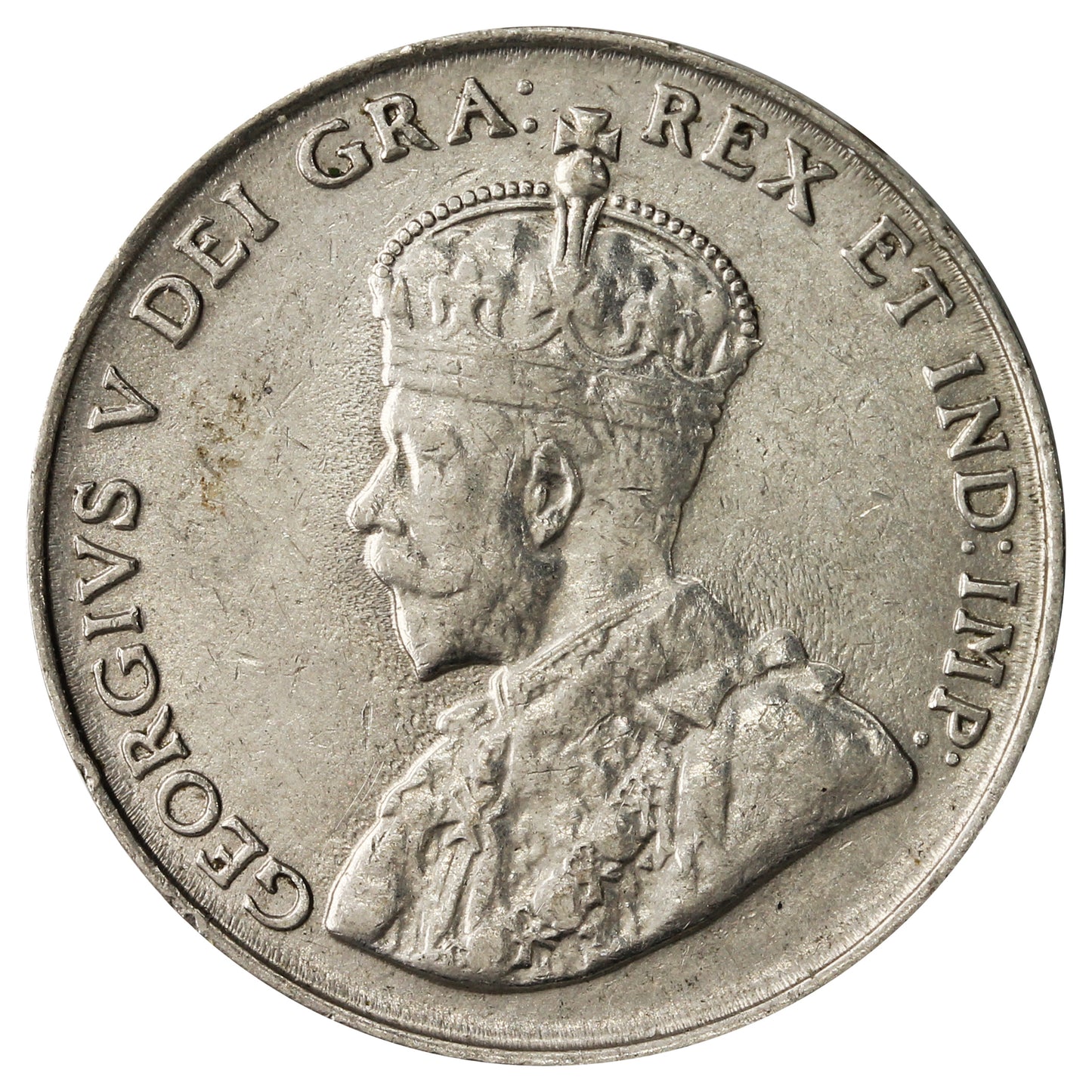 1924 Canada 5-cents Almost Uncirculated (AU-50)