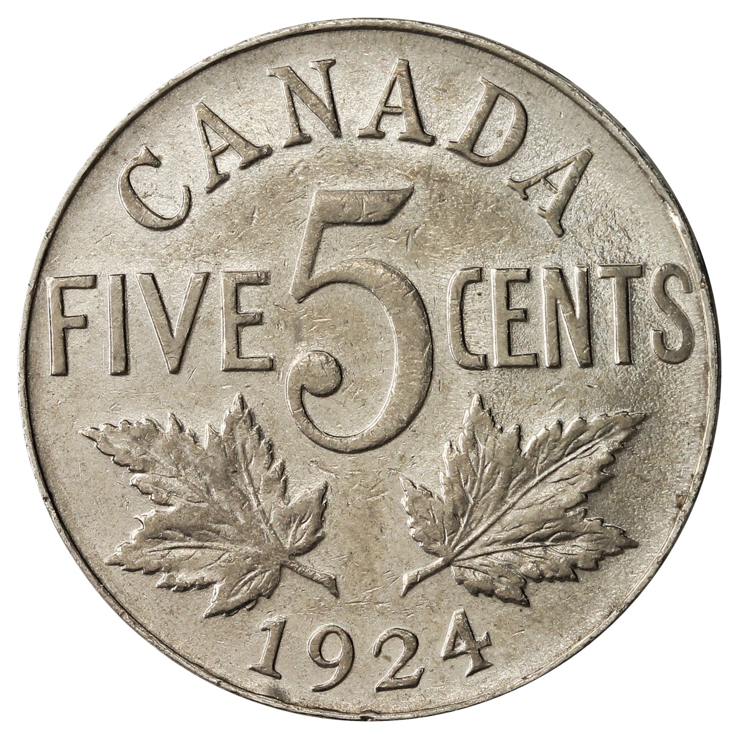 1924 Canada 5-cents Extra Fine (EF40)