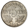 1925 Canada 5-cents VF-EF (VF30) $