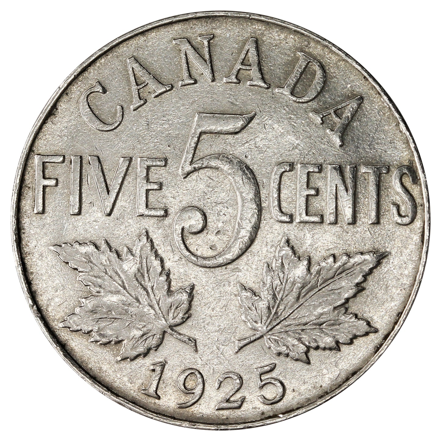 1925 Canada 5-cents Very Fine (VF20) $