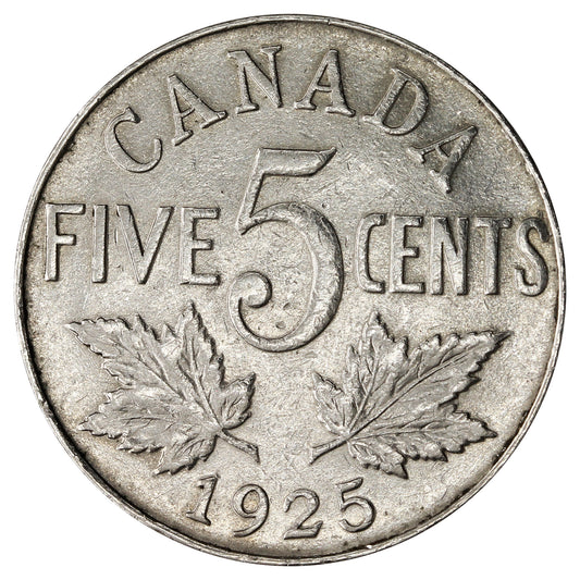 1925 Canada 5-cents Very Fine (VF20) $