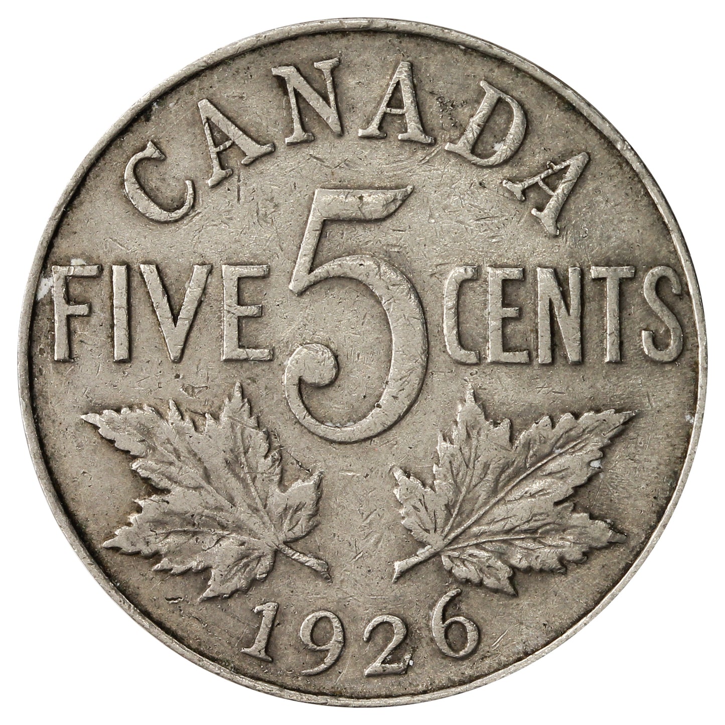 1926 Near 6 Canada 5-cents F-VF (F15)