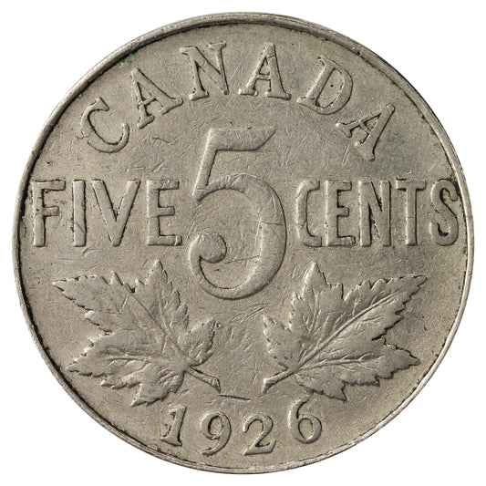 1926 Near 6 Canada 5-cents VG-F (VG10)