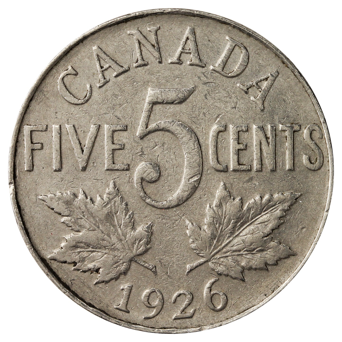1926 Near 6 Canada 5-cents Fine (F12)