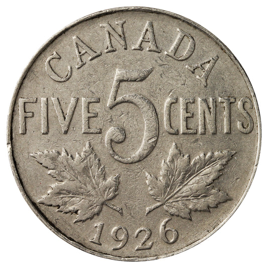 1926 Near 6 Canada 5-cents Fine (F12)