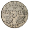1926 Near 6 Canada 5-cents VF-EF (VF30)