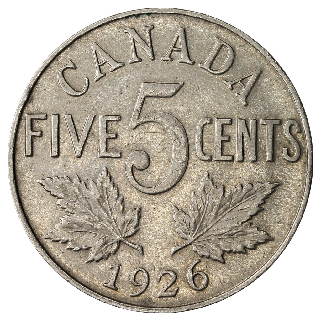 1926 Near 6 Canada 5-cents VF-EF (VF30)