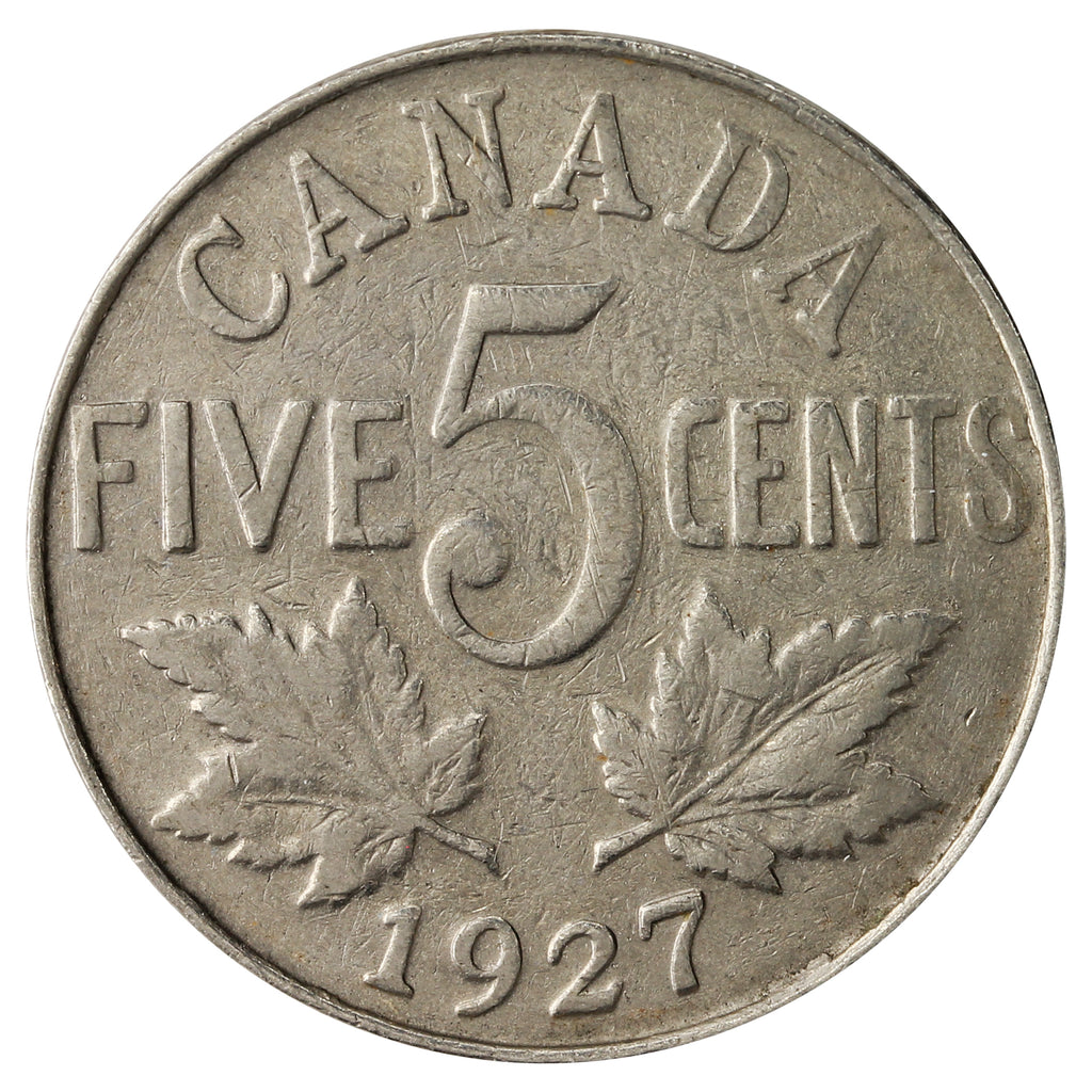 1927 Canada 5-cents VG-F (VG10)