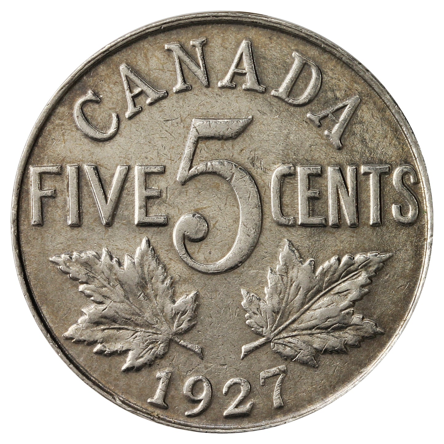 1927 Canada 5-cents EF-AU (EF45)