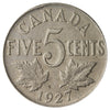 1927 Canada 5-cents Fine (F12)