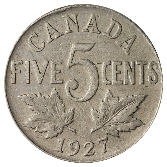 1927 Canada 5-cents Fine (F12)