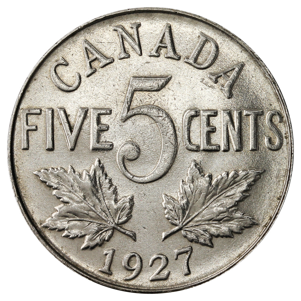 1927 Canada 5-cents Brilliant Uncirculated (MS63) $