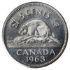 1963 Canada 5-cents ICCS Certified PL65 Heavy Cameo