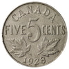 1928 Canada 5-cents Very Fine (VF20)