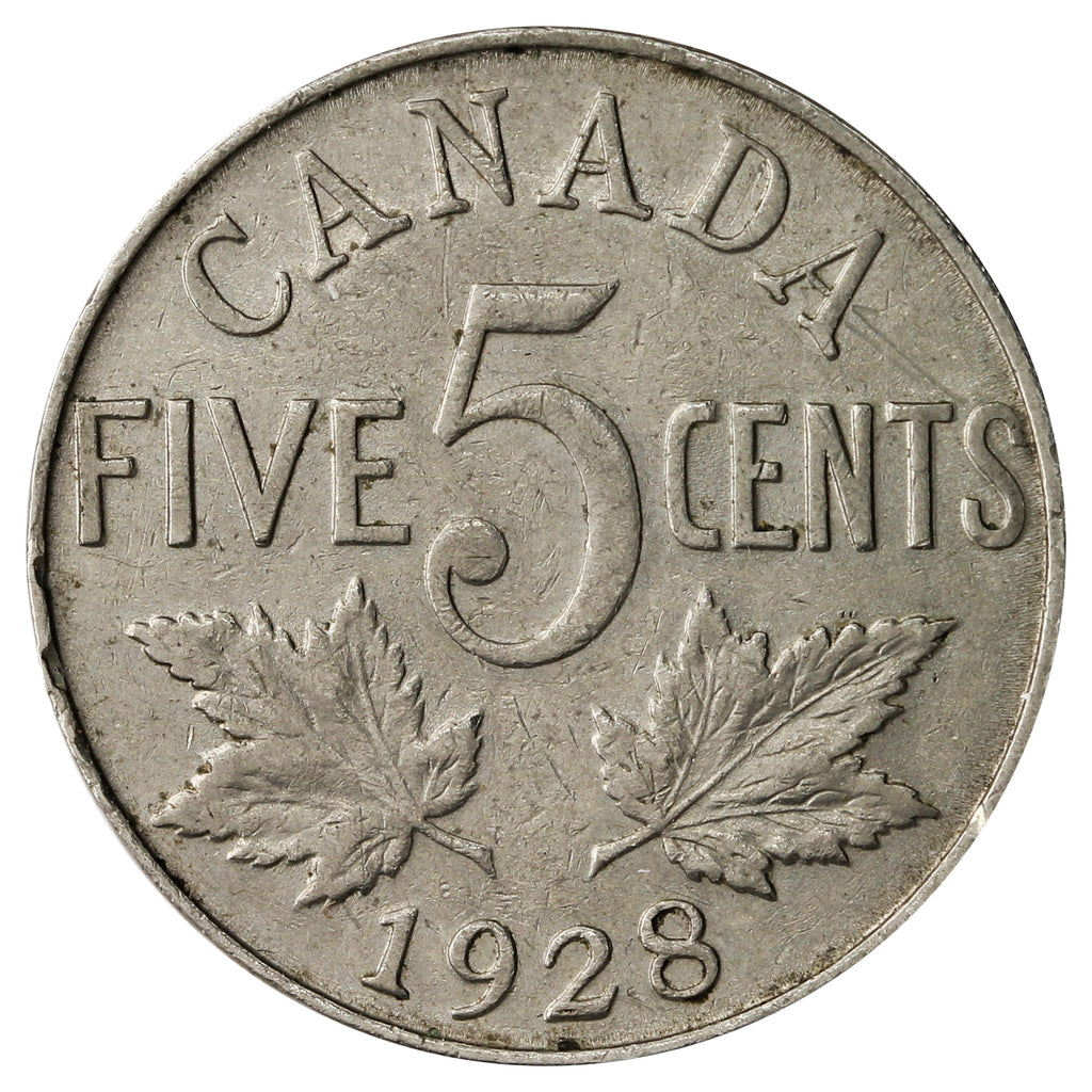 1928 Canada 5-cents Very Fine (VF20)
