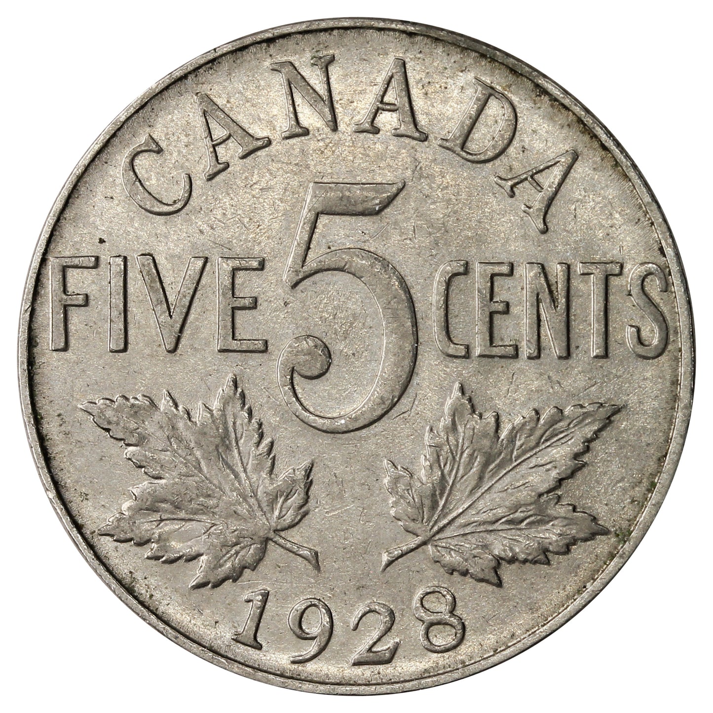 1928 Canada 5-cents VF-EF (VF30)