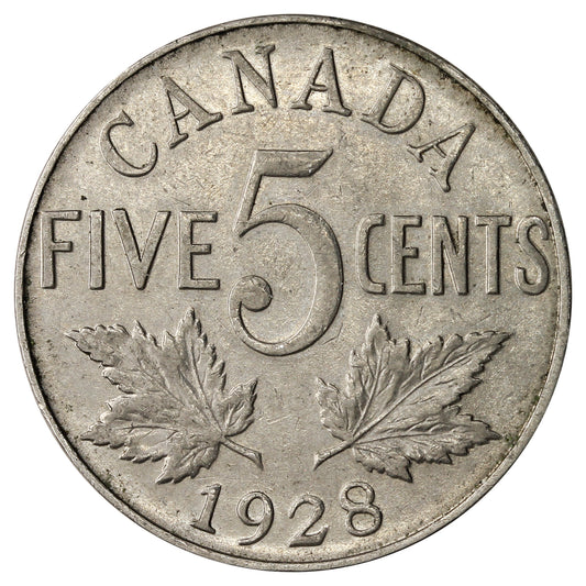 1928 Canada 5-cents VF-EF (VF30)