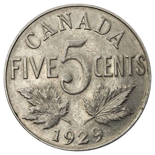 1929 Canada 5-cents Very Fine (VF20)