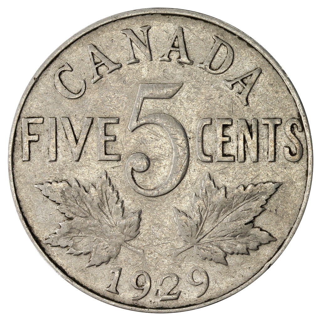 1929 Canada 5-cents VG-F (VG10)