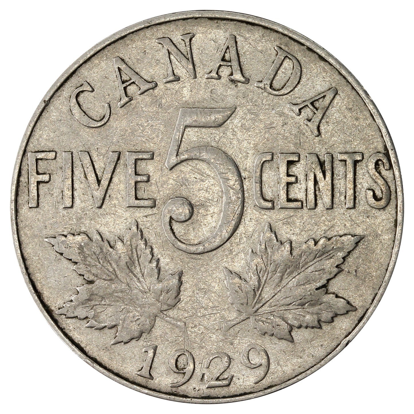 1929 Canada 5-cents VG-F (VG10)