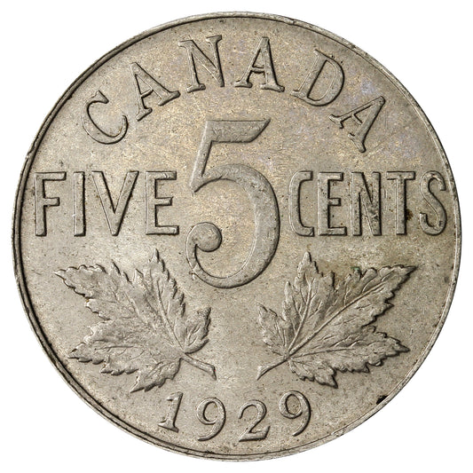 1929 Canada 5-cents VF-EF (VF30)