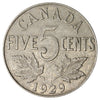 1929 Canada 5-cents Fine (F12)