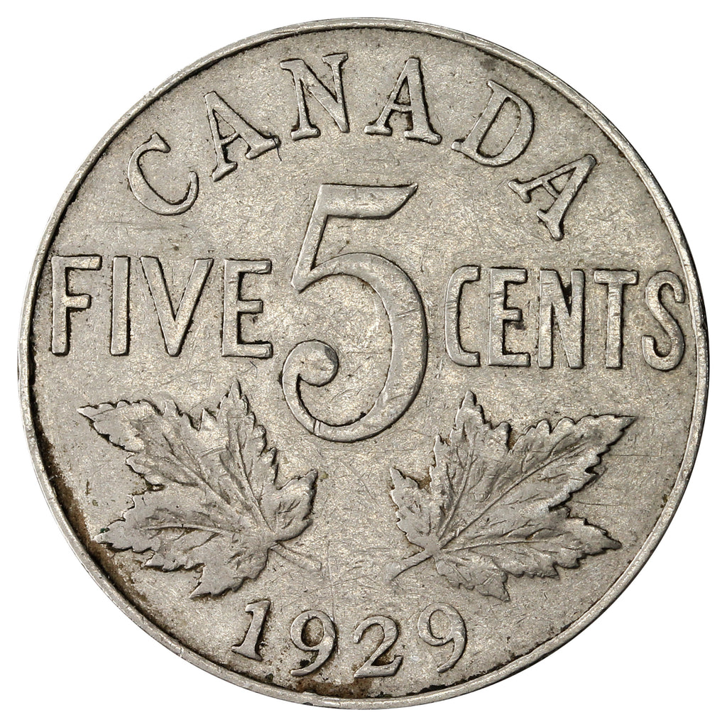 1929 Canada 5-cents F-VF (F15)