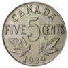 1929 Canada 5-cents Extra Fine (EF40)