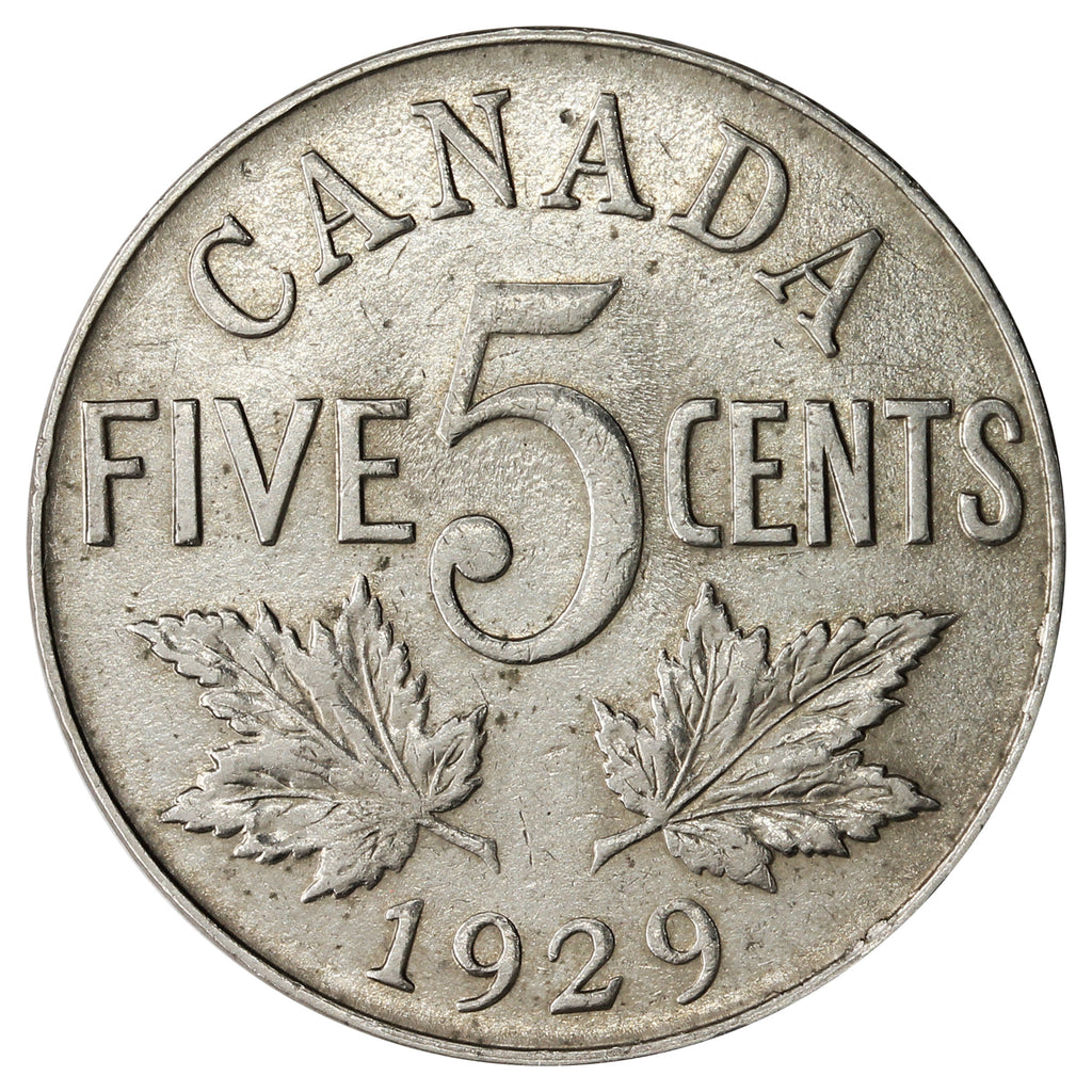 1929 Canada 5-cents EF-AU (EF45)