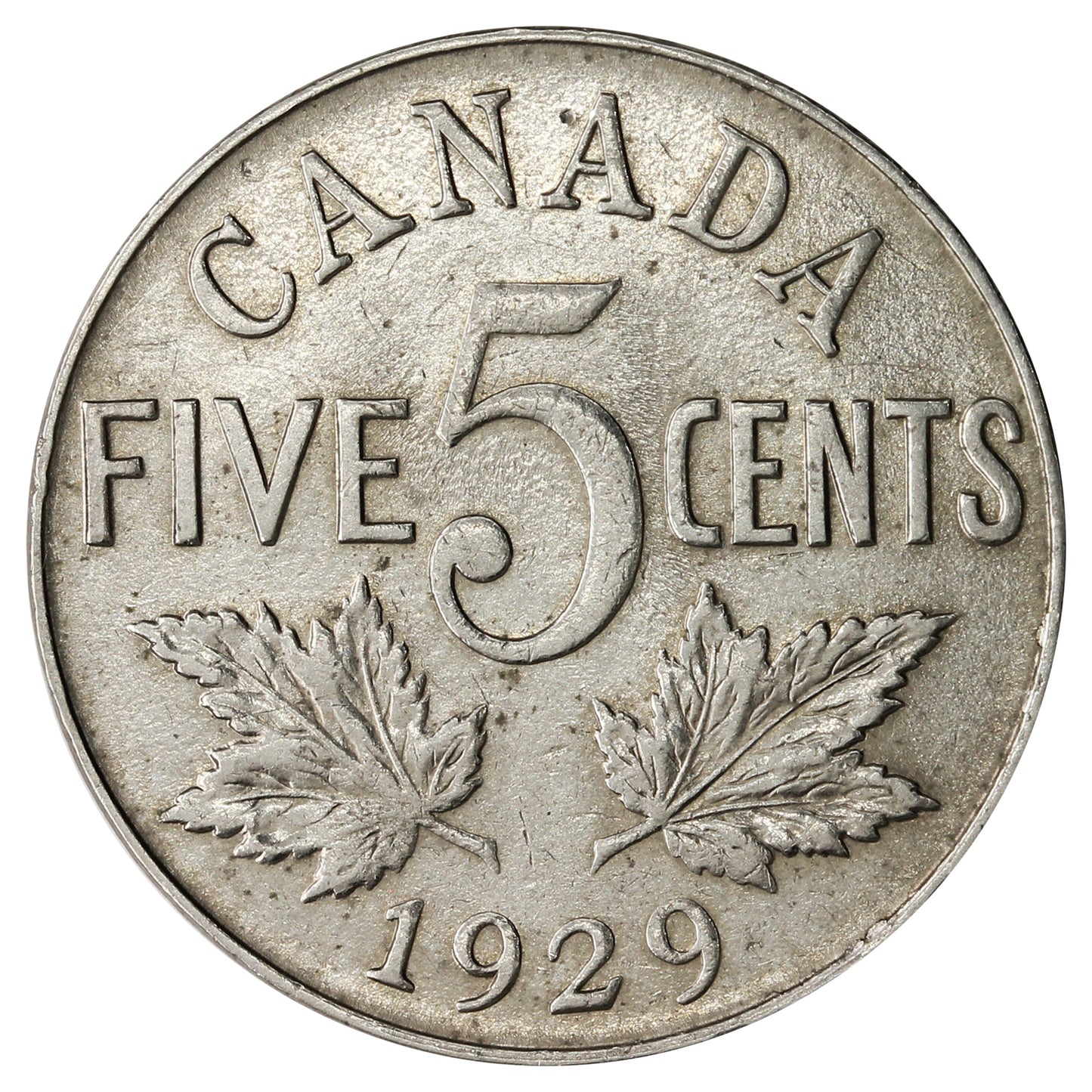 1929 Canada 5-cents EF-AU (EF45)