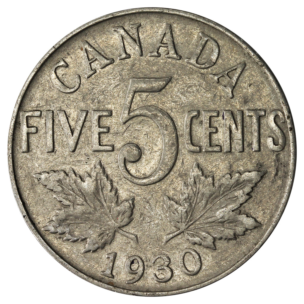 1930 Canada 5-cents Fine (F12)