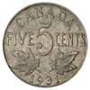 1931 Canada 5-cents Very Good (VG8)