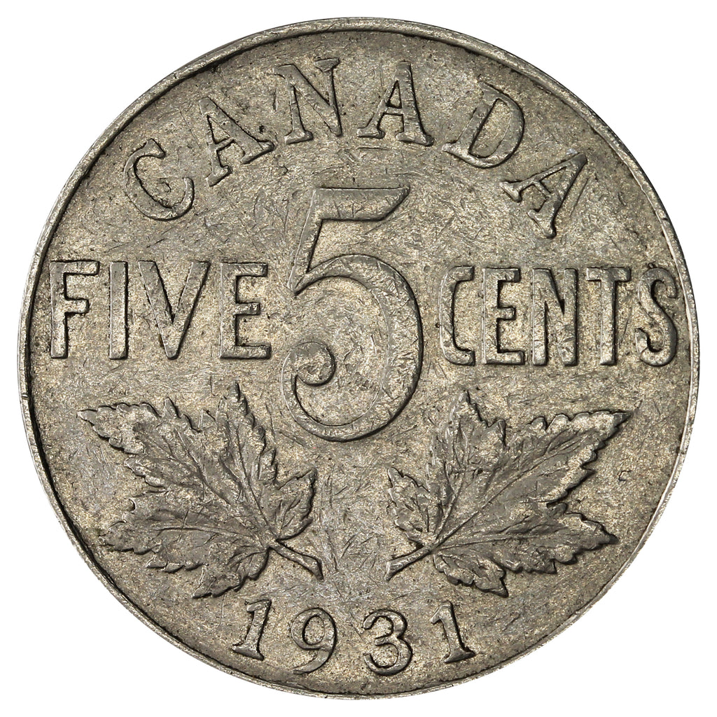1931 Canada 5-cents Very Good (VG8)