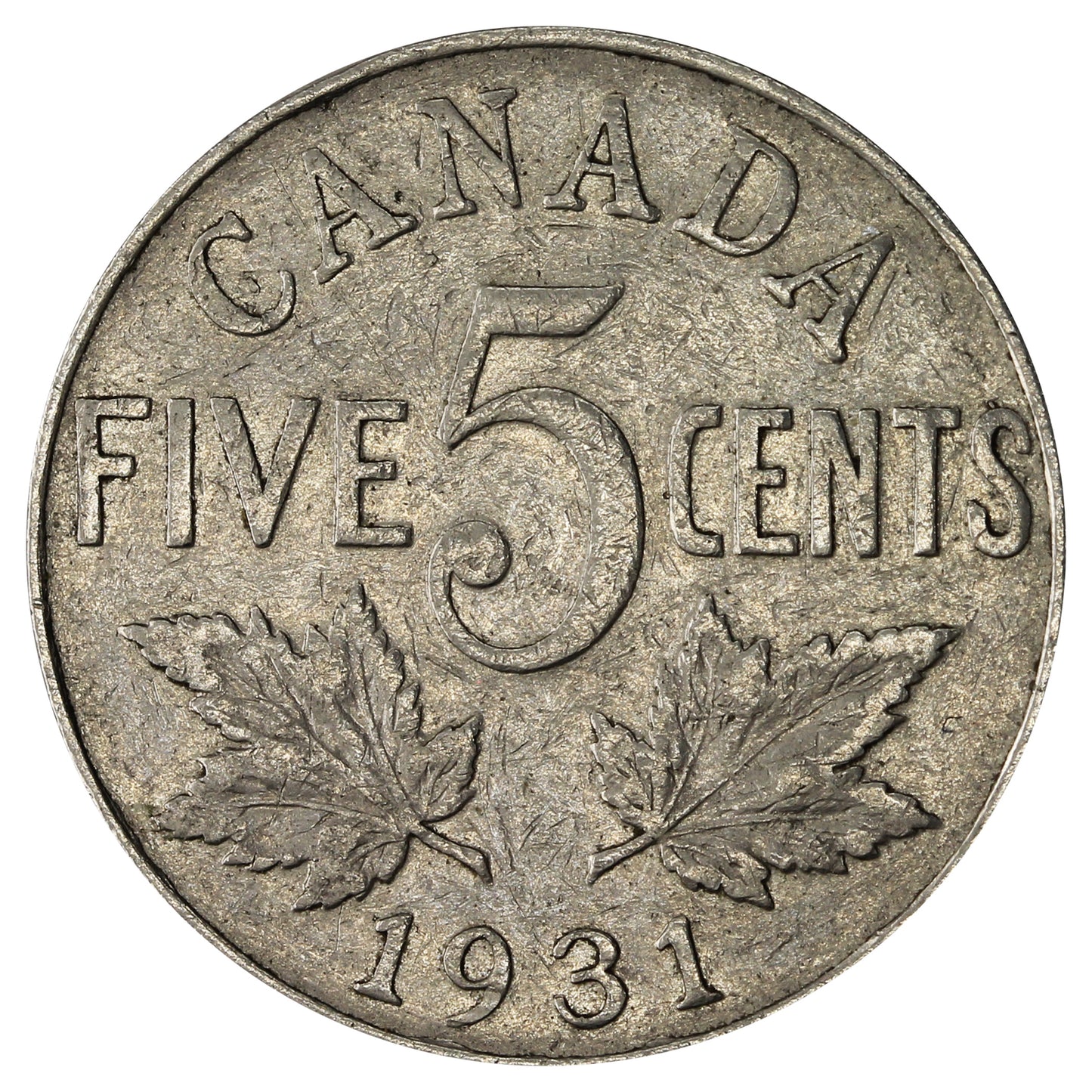 1931 Canada 5-cents Very Good (VG8)