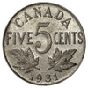 1931 Canada 5-cents Very Fine (VF20)
