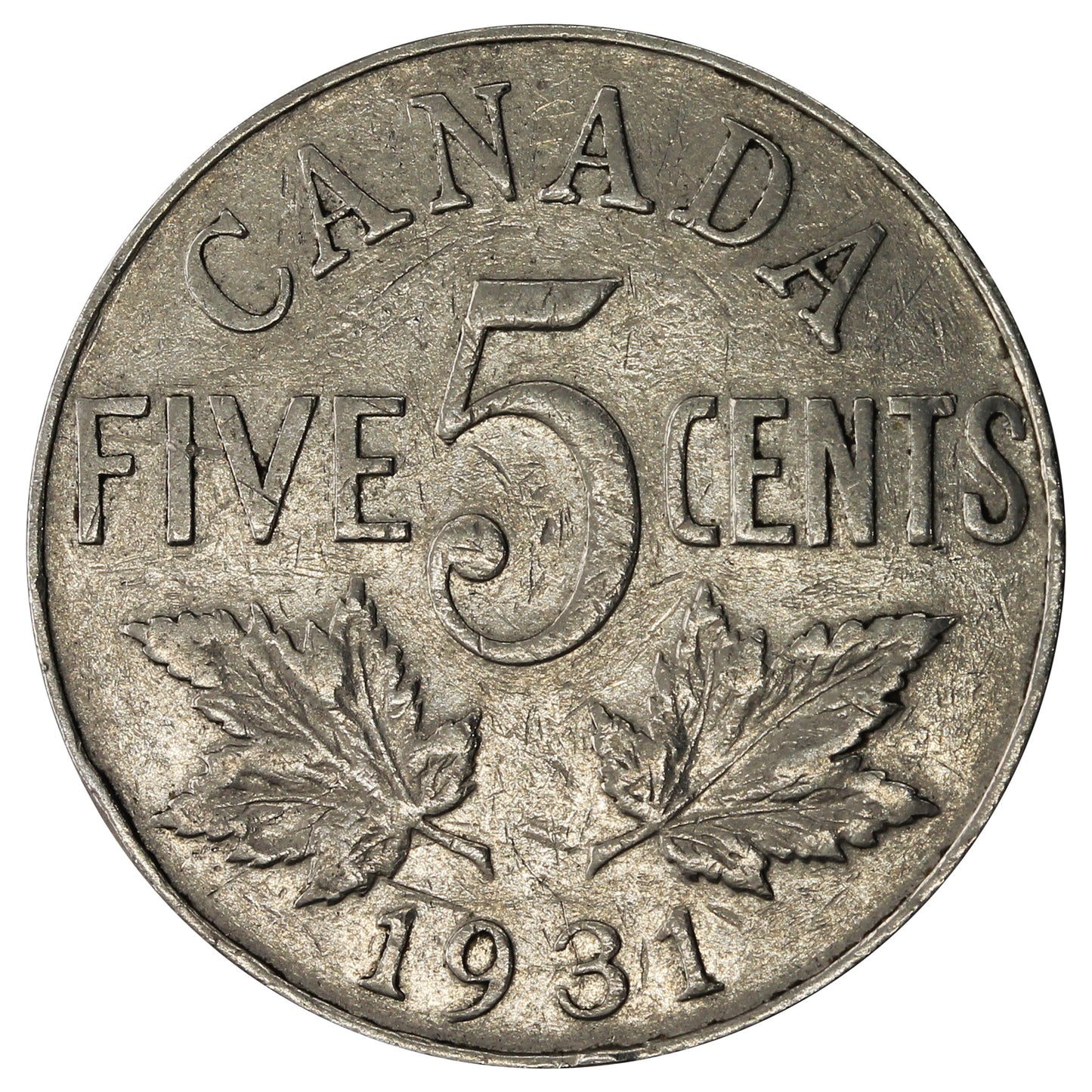 1931 Canada 5-cents Fine (F12)