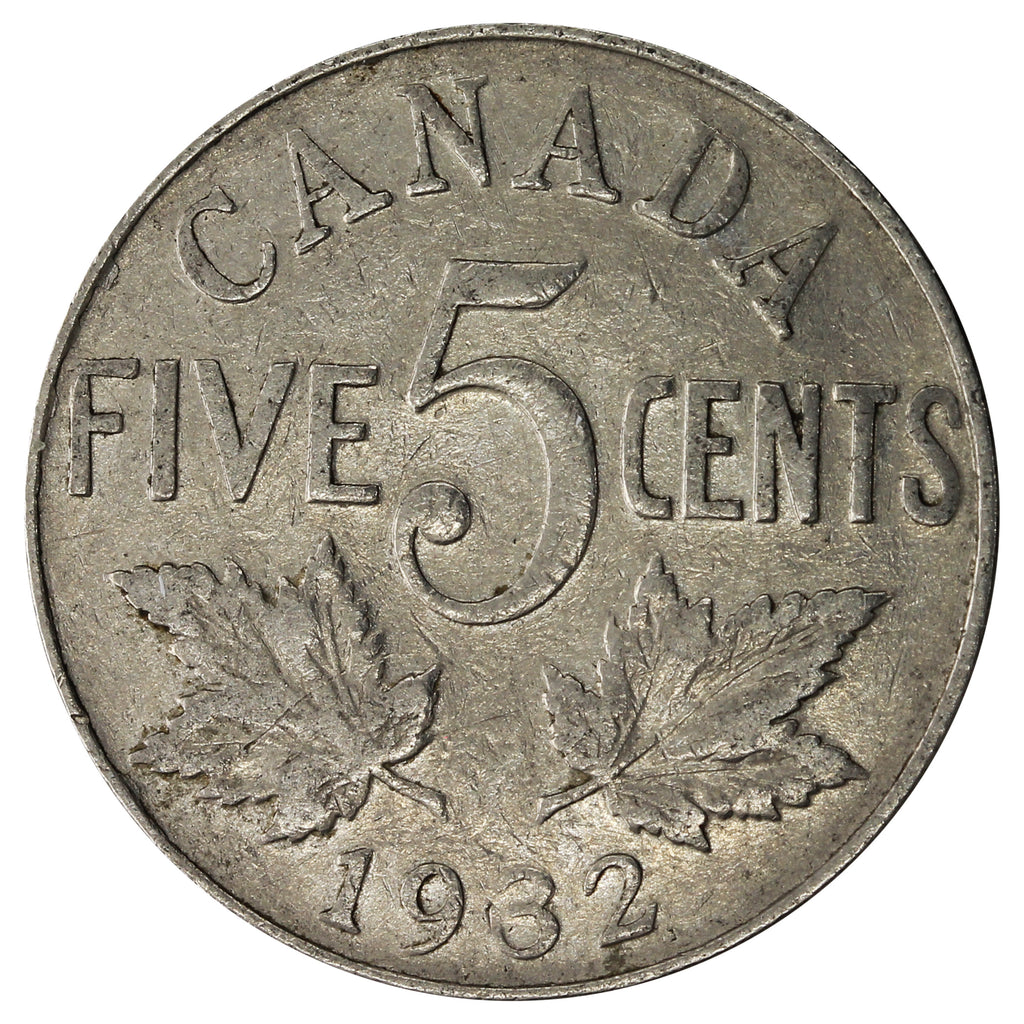 1932 Canada 5-cents Fine (F12)