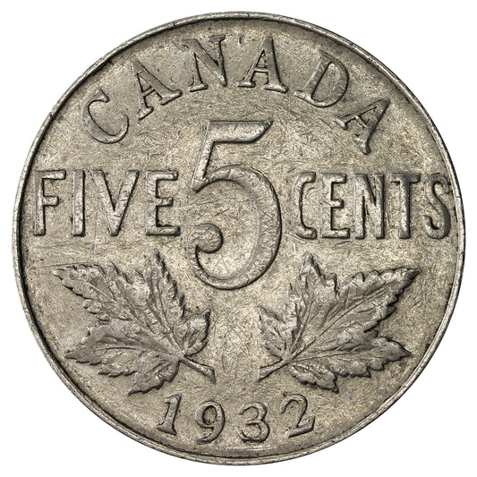 1932 Canada 5-cents F-VF (F15)