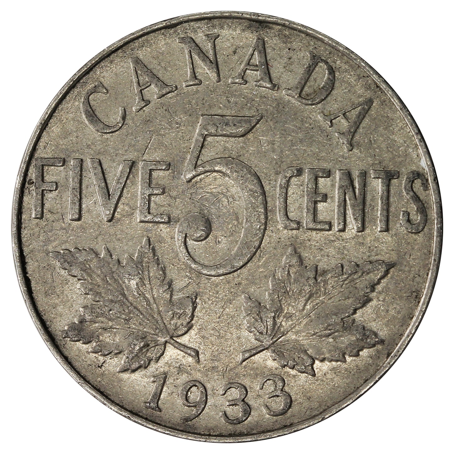 1933 Canada 5-cents Very Good (VG8)