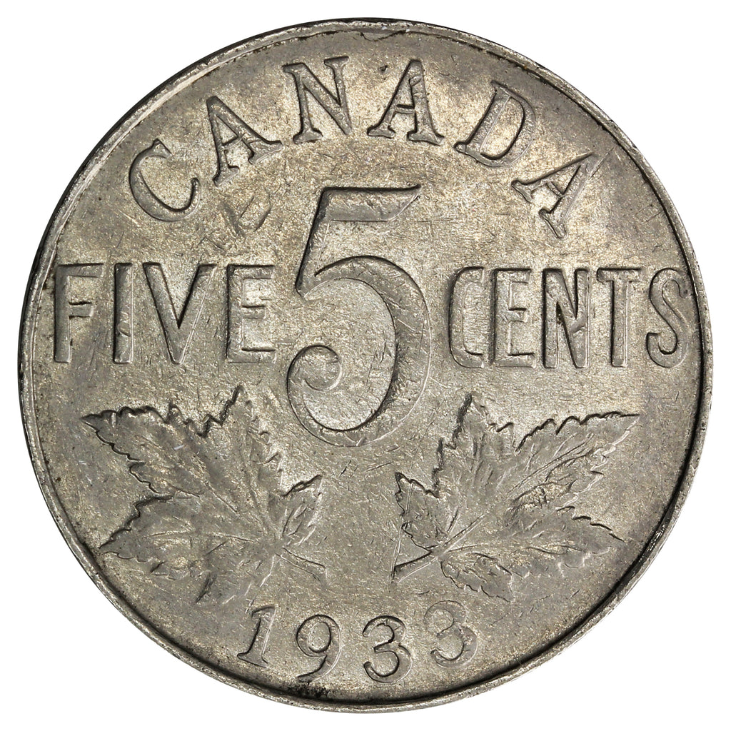 1933 Canada 5-cents Very Fine (VF20)
