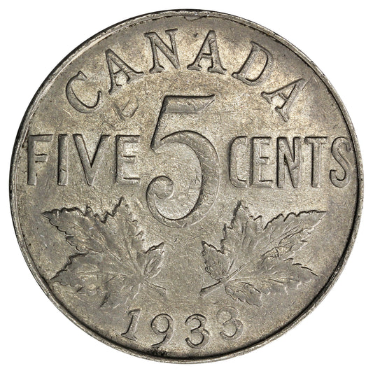 1933 Canada 5-cents Very Fine (VF20)
