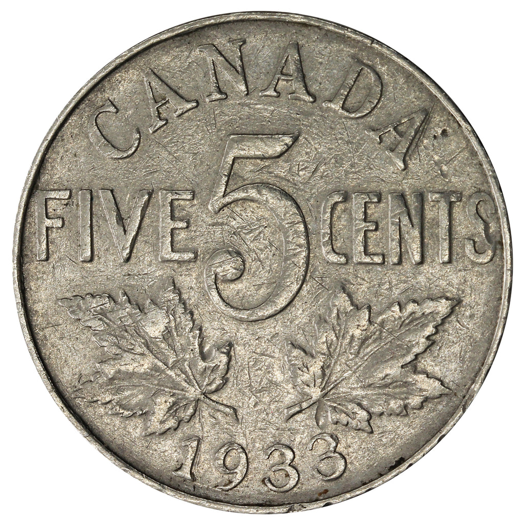 1933 Canada 5-cents VG-F (VG10)