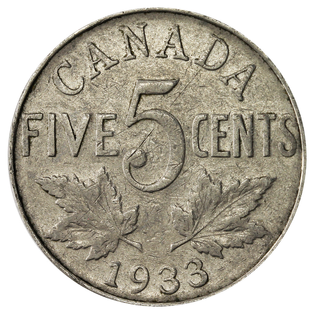1933 Canada 5-cents F-VF (F15)