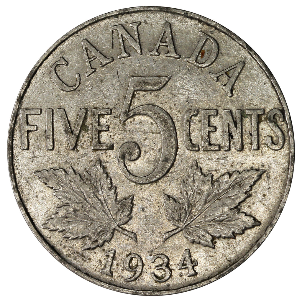1934 Canada 5-cents Very Fine (VF20)