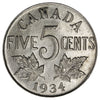 1934 Canada 5-cents EF-AU (EF45)
