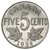 1934 Canada 5-cents AU-UNC (AU55) $