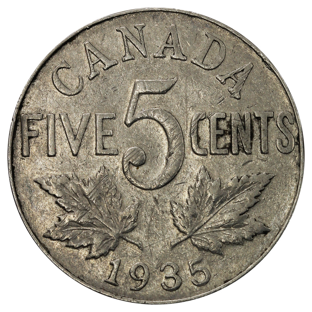 1935 Canada 5-cents Fine (F12)